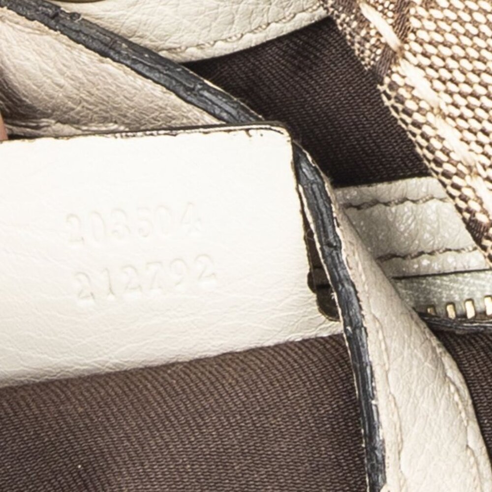 Gucci Shallot Hobo Beige Ivory GG Canvas - Picture 10 of 10